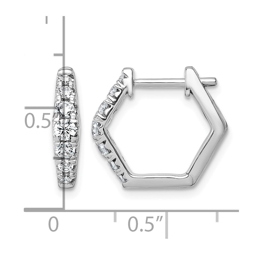 14kw 1/2ct Lab Grown Diamond VS+ F+ Complete Fashion Hoop Earrings