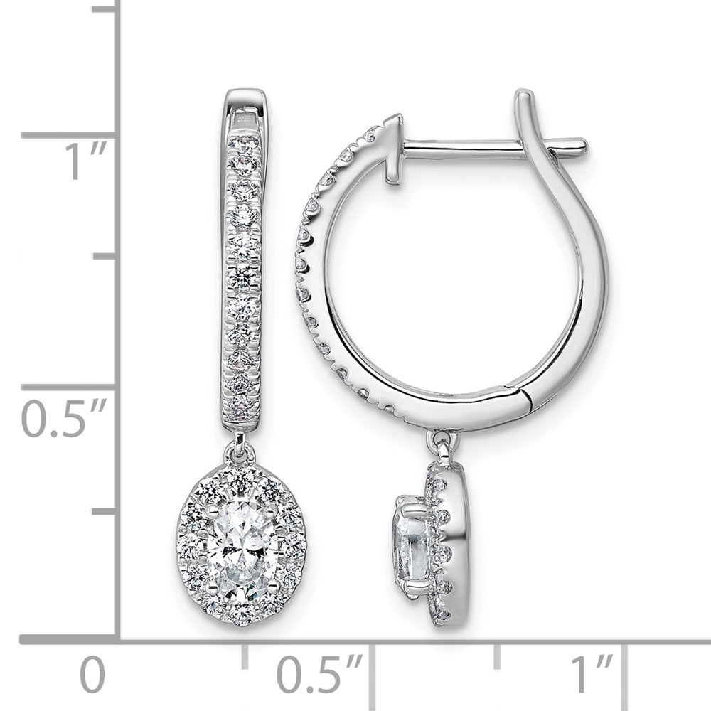 14kw 1ct Lab Grown Diamond VS+ F+ Complete Dangle Hoop Earrings