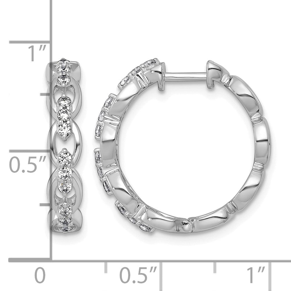 14kw 3/8ct Lab Grown Diamond VS+ F+ Complete Fashion Hoop Earrings