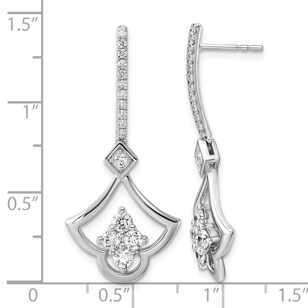 14kw Lab Grown Diamond VS+ F+ Post Dangle Earrings