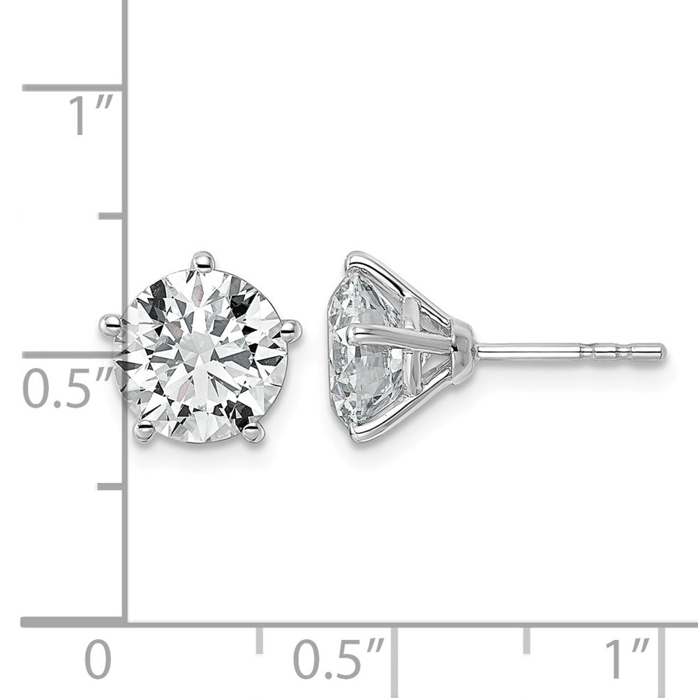 14kw 4ct Cert Lab Grown VS+ F+ Round 8X Diamond Earrings