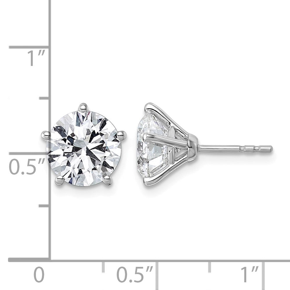 14kw 5ct Cert Lab Grown VS+ F+ Round 8X Diamond Earrings