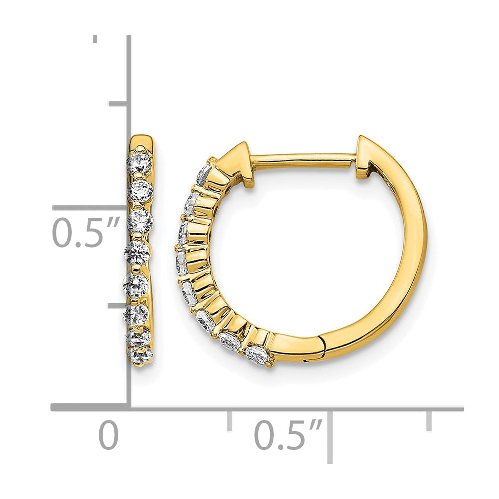 10k 1/3 ct Lab Grown Diamond VS/SI+ G+ Comp. Hinged Hoop Earrings