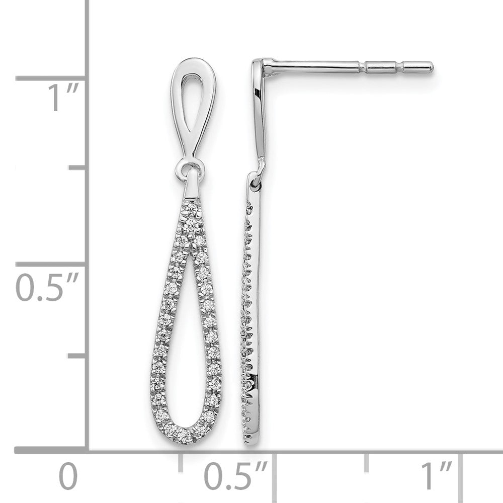 14kw 1/5ct Lab Grown Diamond VS/SI+ G+ Comp Dangle Post Earrings