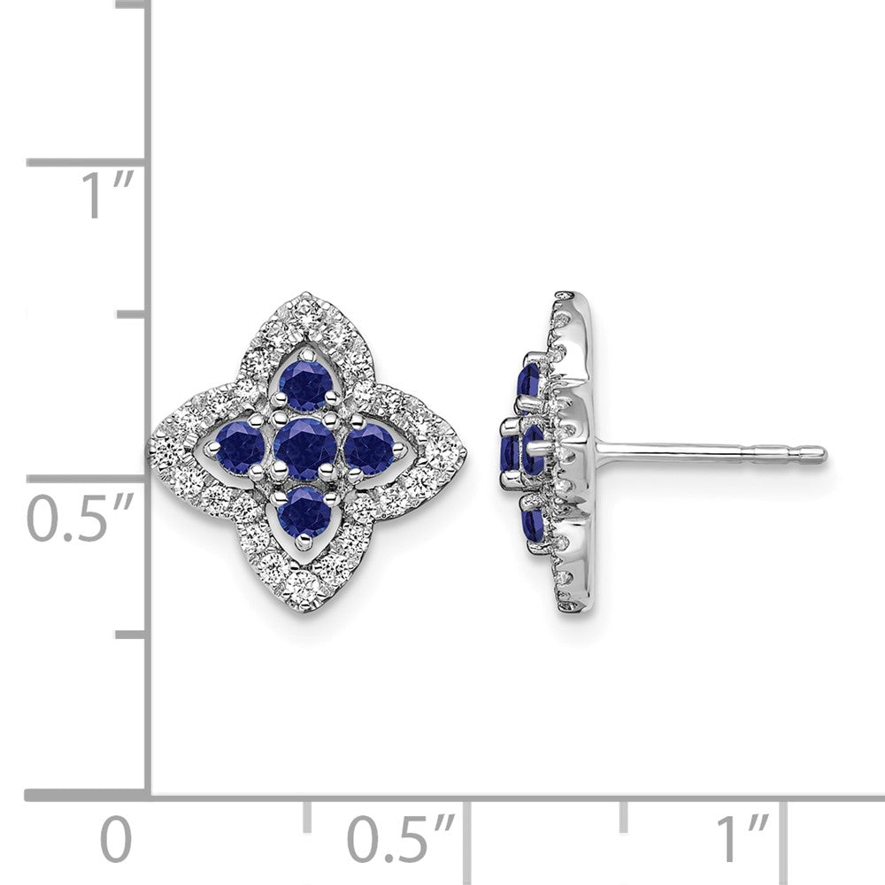 14kw 1/3ct Lab Grown Dia VS/SI+ G+ & Cr Sapp Fashion Post Earrings
