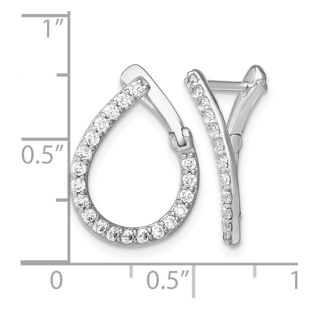 14kw 5/8ct Lab Grown Diamond VS/SI+ G+ Comp Hinged Hoop Earrings
