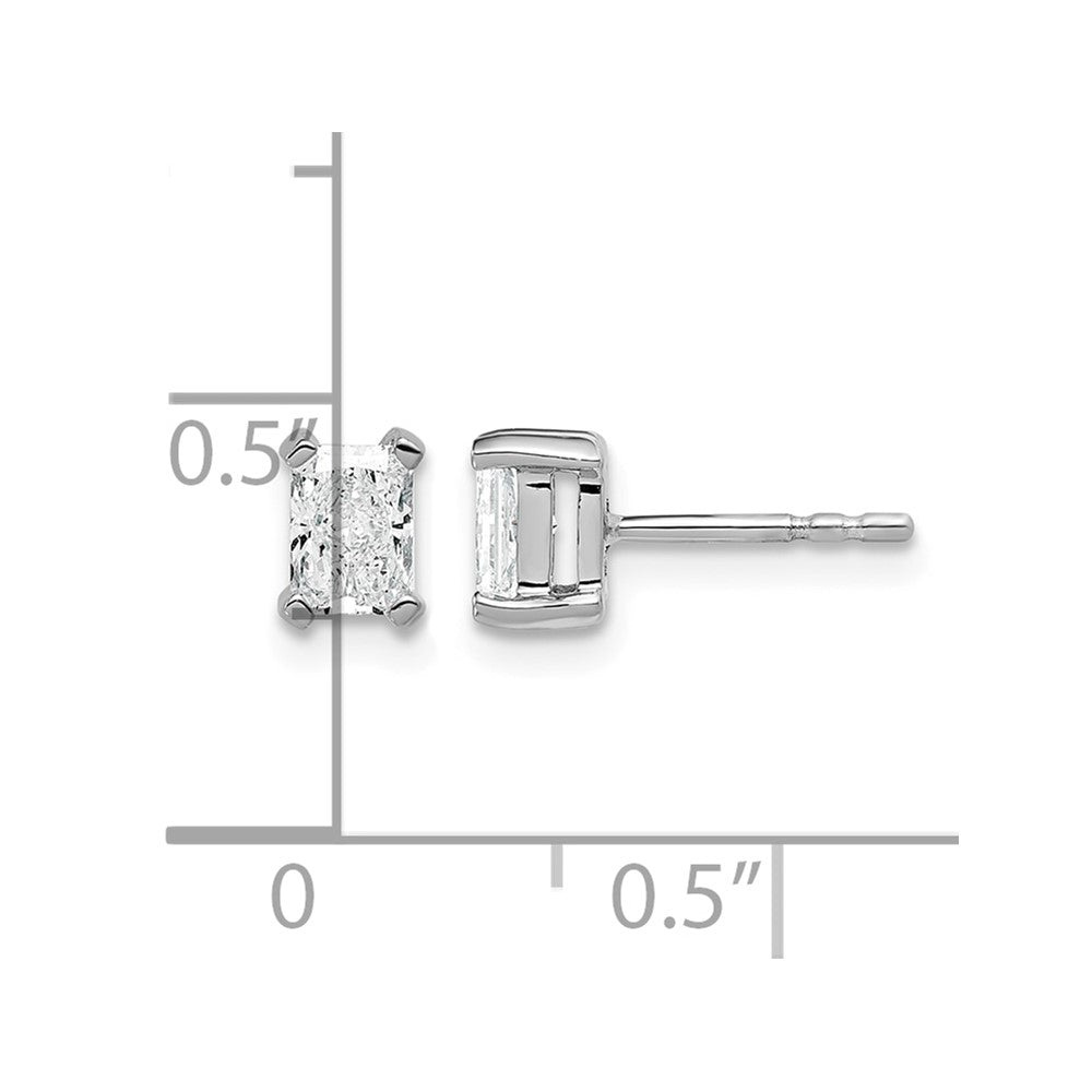 14kw 4.8x3.95mm Radiant Earring Mountings