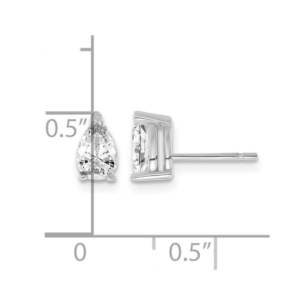 14kw 6.25x4.2mm Pear Earring Mounting