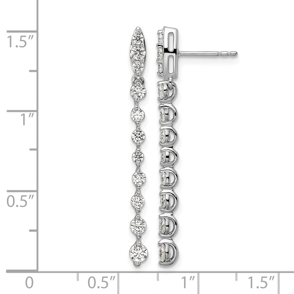 14kw 1ct Lab Grown Diamond VS/SI+ G+ Comp Dangle Post Earrings