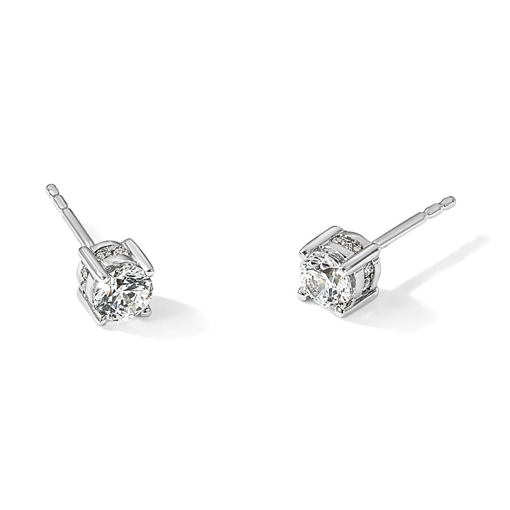 14k White Gold 1/2 ct Lab Grown Diamond VS/SI+ G+ Comp Stud Post Earrings