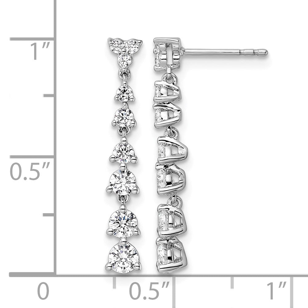 14kw 1ct Lab Grown Diamond VS/SI+ G+ Comp Dangle Post Earrings