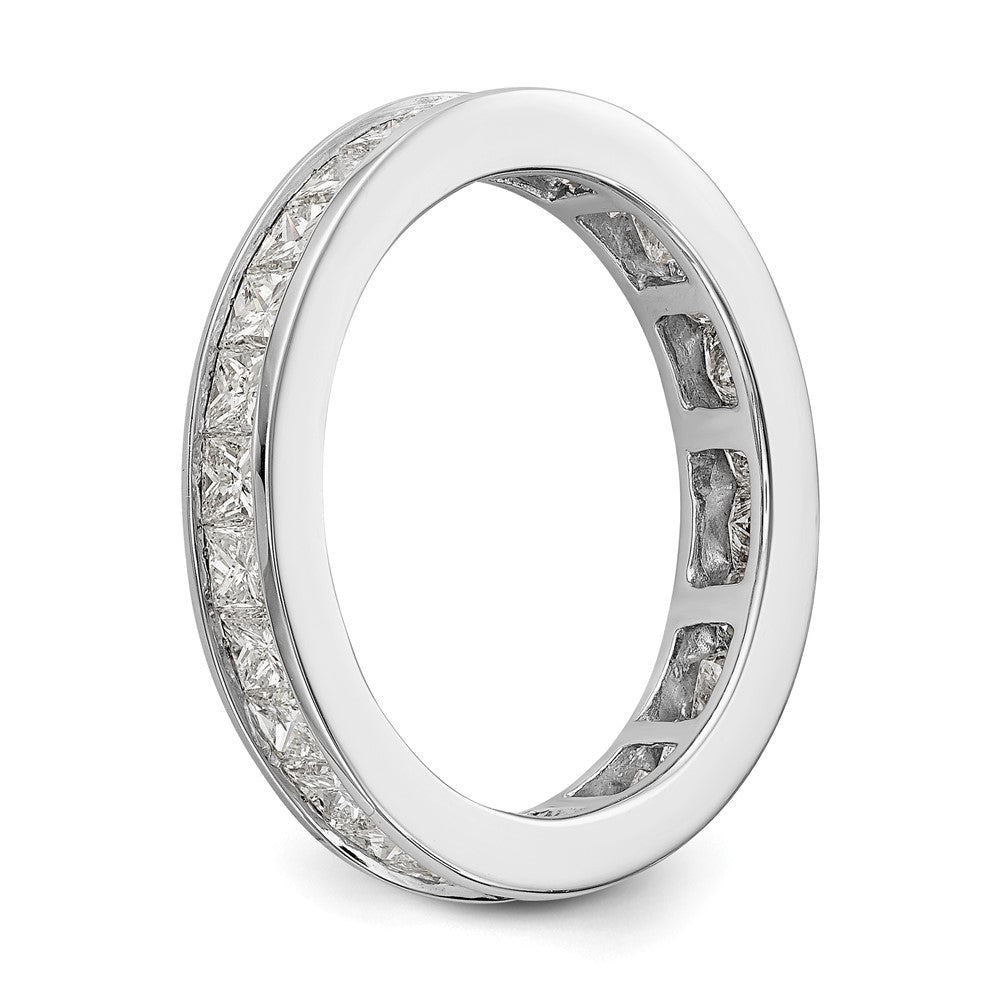 14k White Gold 2ct Lab Grown Diamond VS+ F+ Princess Comp Eternity Band
