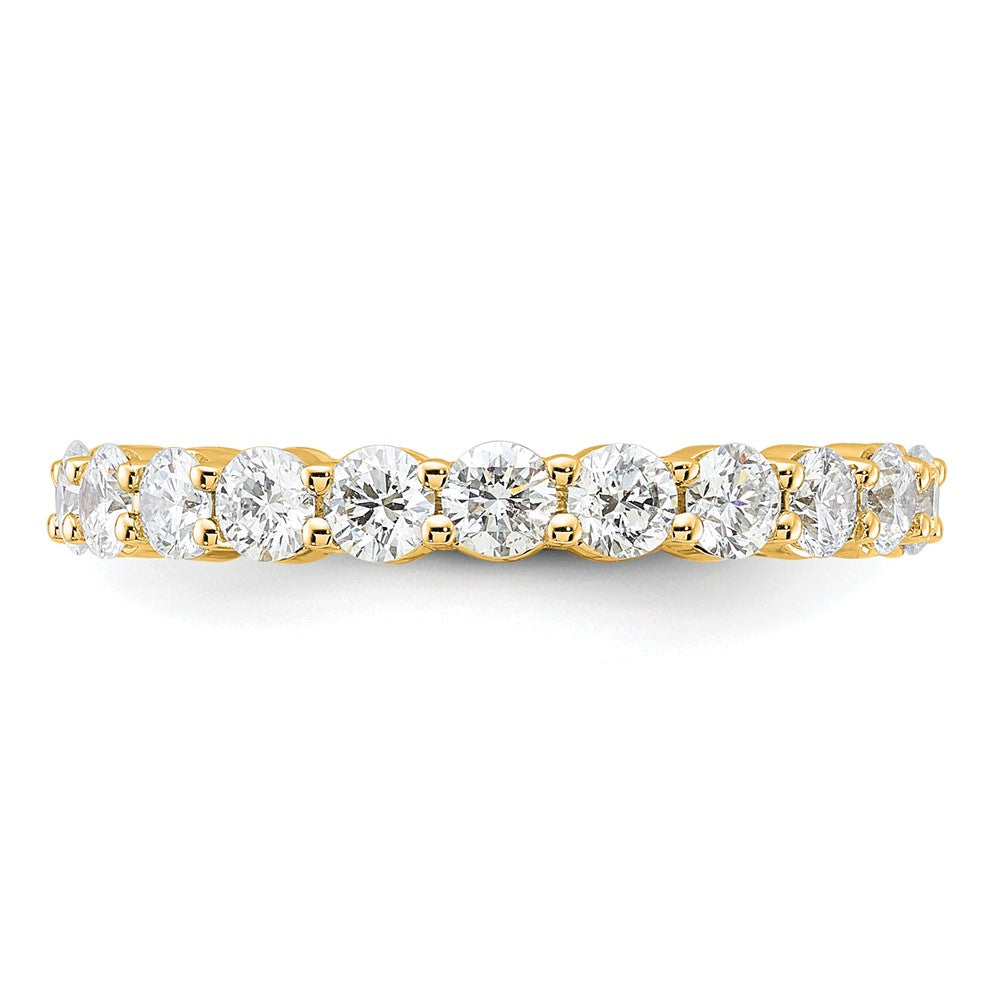 14k 1 1/2ct Lab Grown Diamond VS+ F+ Round Comp Eternity Band