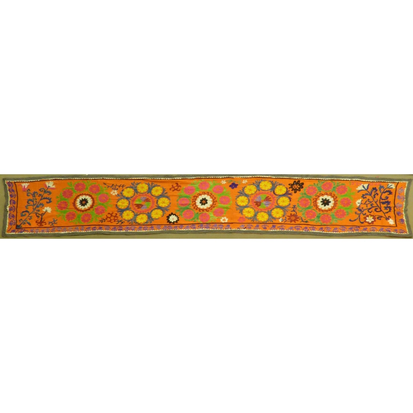 Fine Art Handmade Afghanistan Cotton Ready To Hang For Home Wall Art Decoration 136" X 26" Panwd0014