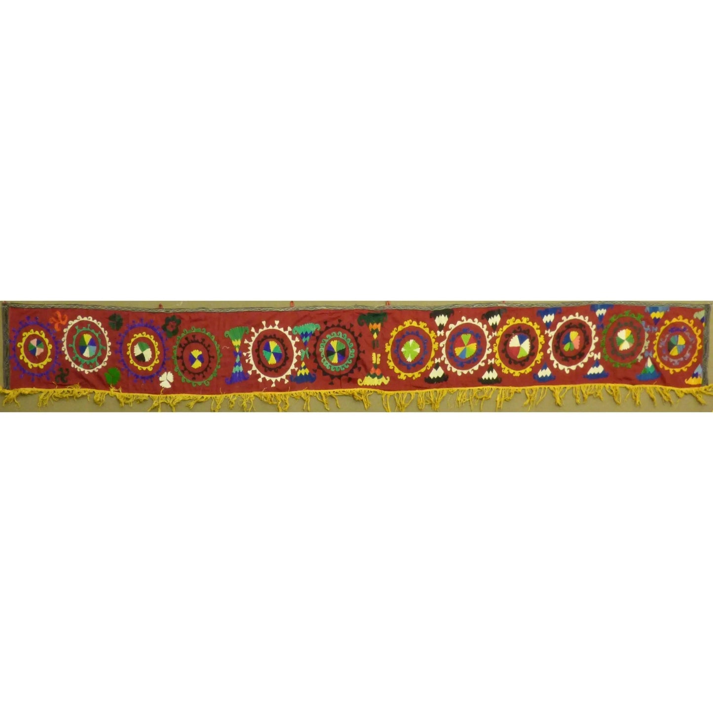 Fine Art Handmade Afghanistan Cotton Ready To Hang For Home Wall Art Decoration 138" X 16" Panwd0011