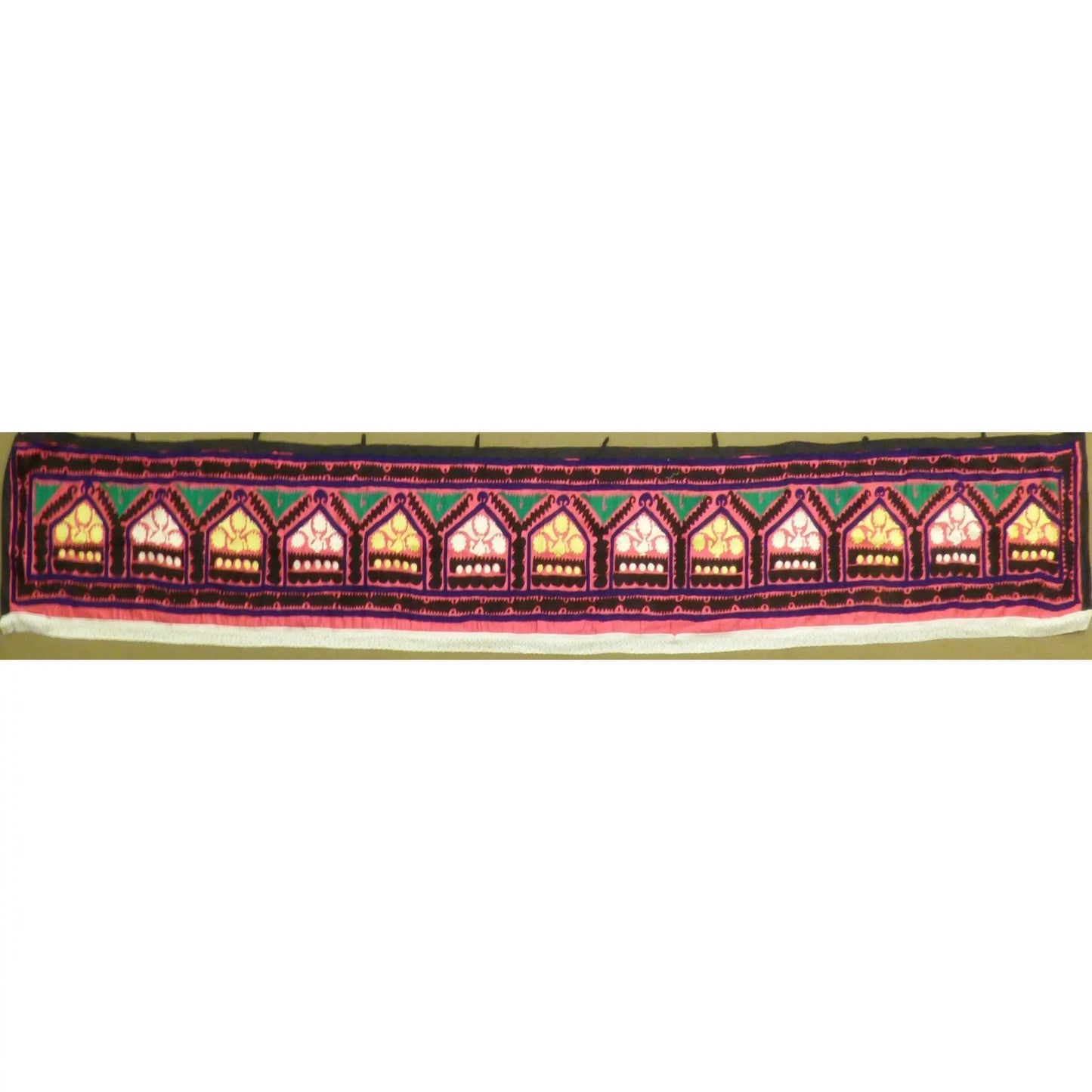 Fine Art Handmade Afghanistan Cotton Ready To Hang For Home Wall Art Decoration 148" X 18" Panwd0008