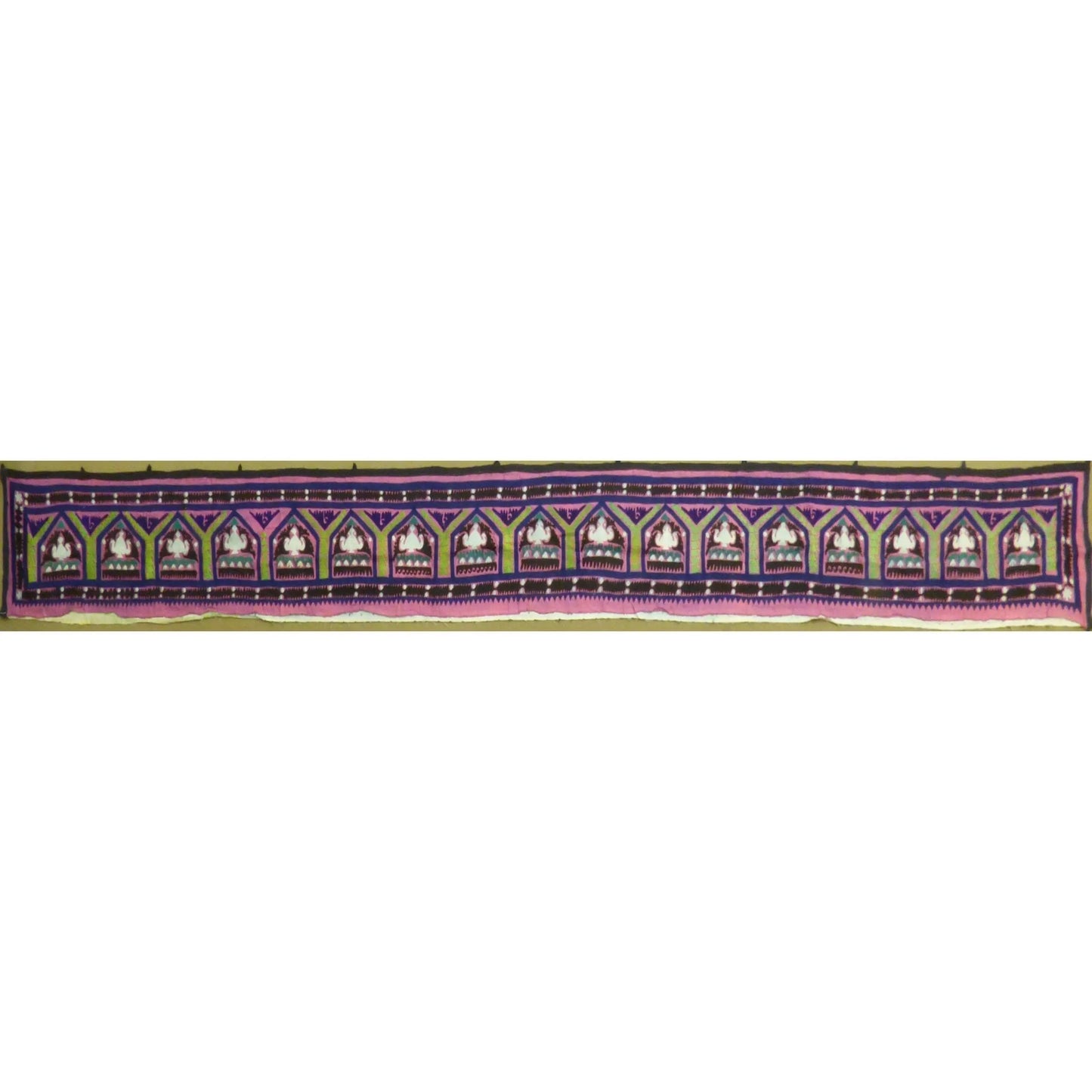 Fine Art Handmade Afghanistan Cotton Ready To Hang For Home Wall Art Decoration 169" X 17" Panwd0009