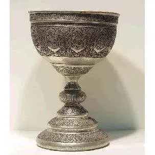Fine Art Handmade Persian Engraved Copper Antique 23" X 19" Abczag-15
