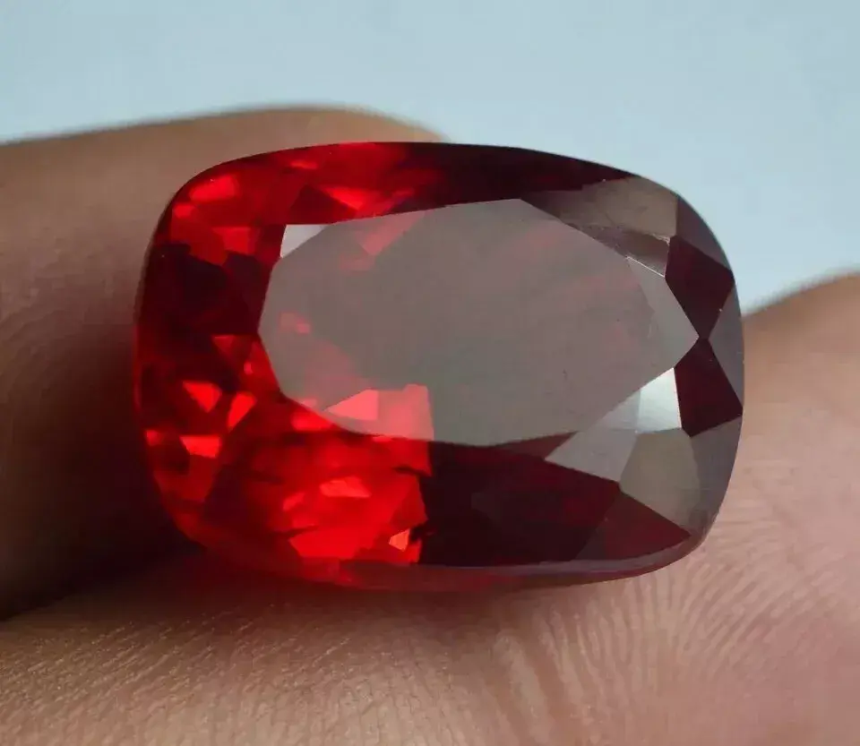 Flawless Natural Burmese Red Ruby Cushion Shape Loose 100 Ct Certified Gemstone ABC Jewelery
