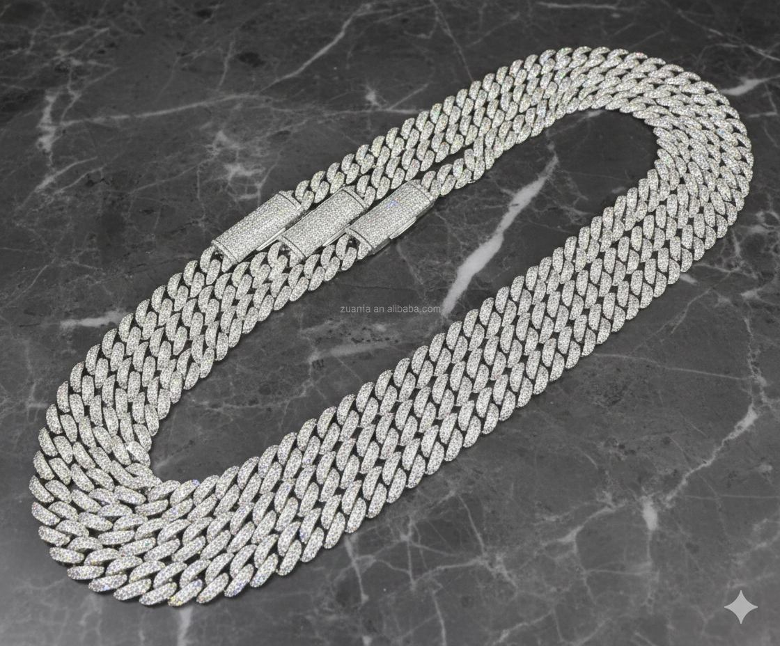 Tennis Chains, 6.5mm 925 sterling silver - platinum, Moissanite Diamond With GRA Certificate VVS1 - D