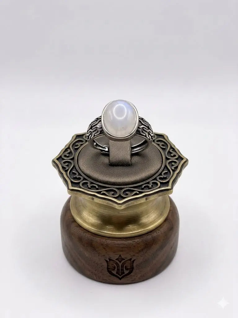 Handmade Natural Stone Gemstone Rings With Copper & Silver, Stone Size 10*12mm, Vin-New-Rin60