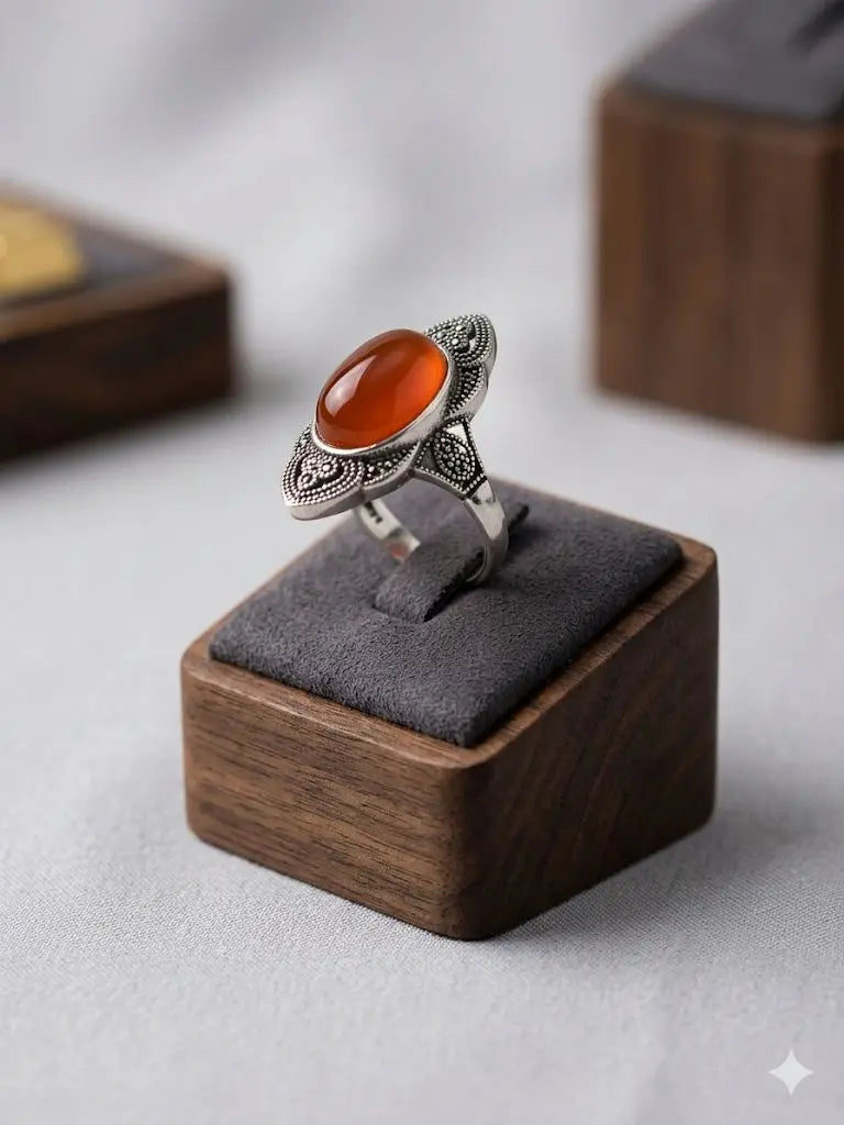 Handmade Natural Stone Gemstone Rings With Copper & Silver, Stone Size 10*14mm, Vin-New-Rin40