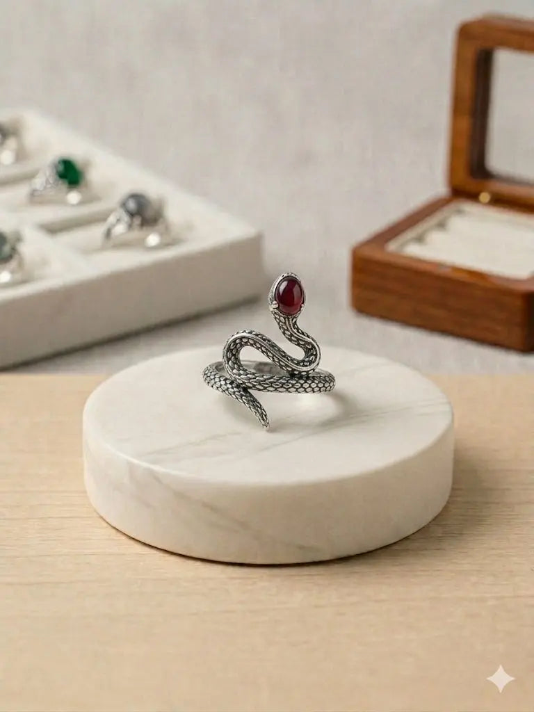 Handmade Natural Stone Gemstone Rings With Copper & Silver, Stone Size 4*6mm, Vin-New-Rin65