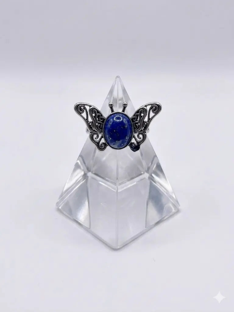 Handmade Natural Stone Gemstone Rings With Copper & Silver, Stone Size 8*10mm, Vin-New-Rin27