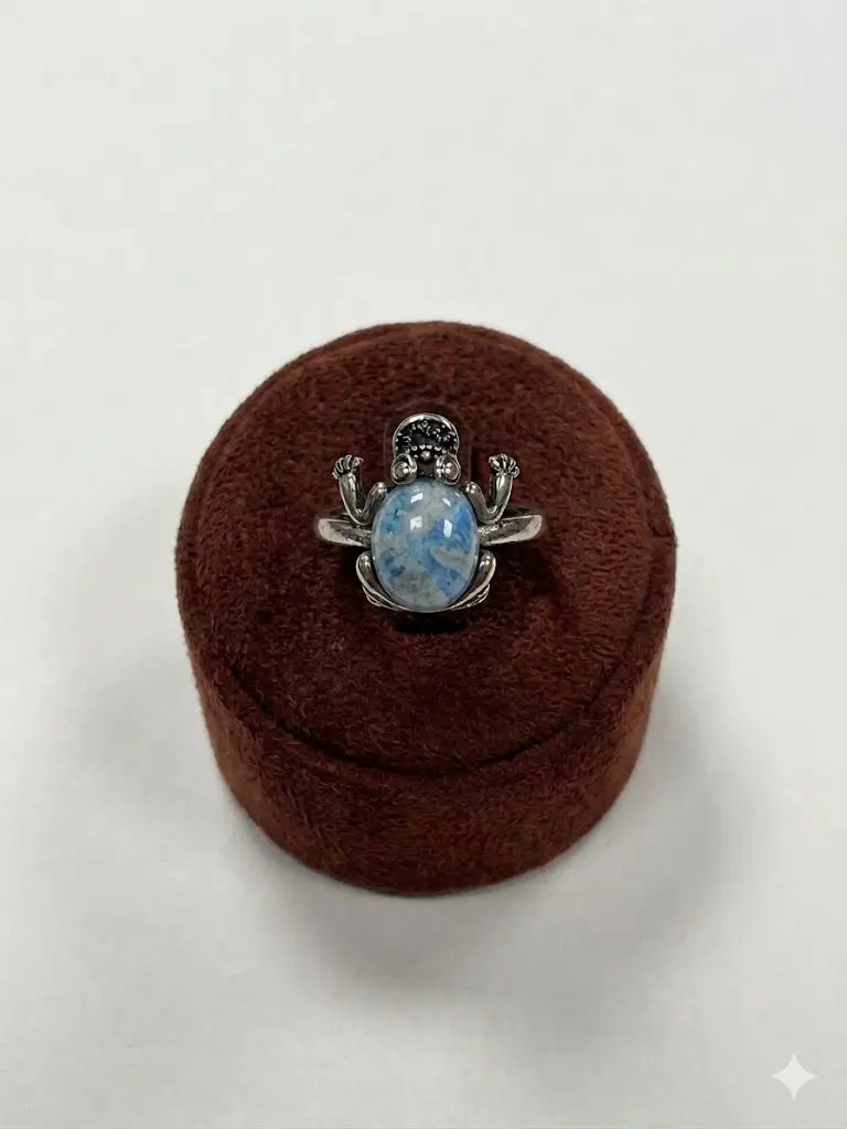 Handmade Natural Stone Gemstone Rings With Copper & Silver, Stone Size 8*10mm, Vin-New-Rin20
