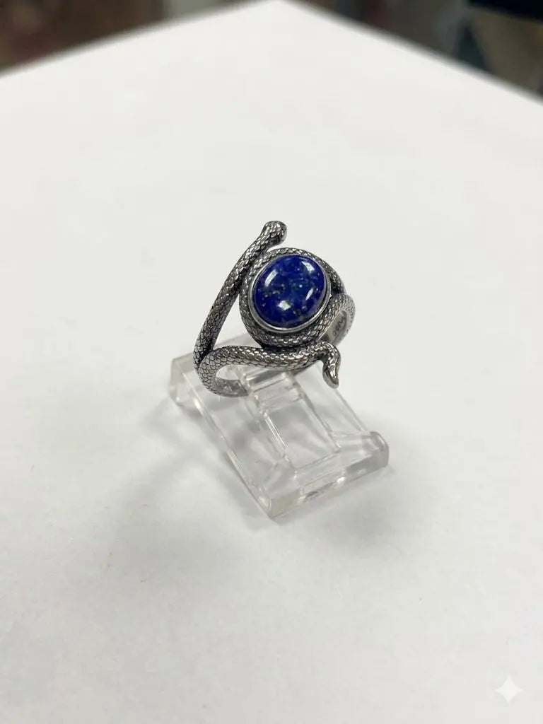 Handmade Natural Stone Gemstone Rings With Copper & Silver, Stone Size 8*10mm, Vin-New-Rin36