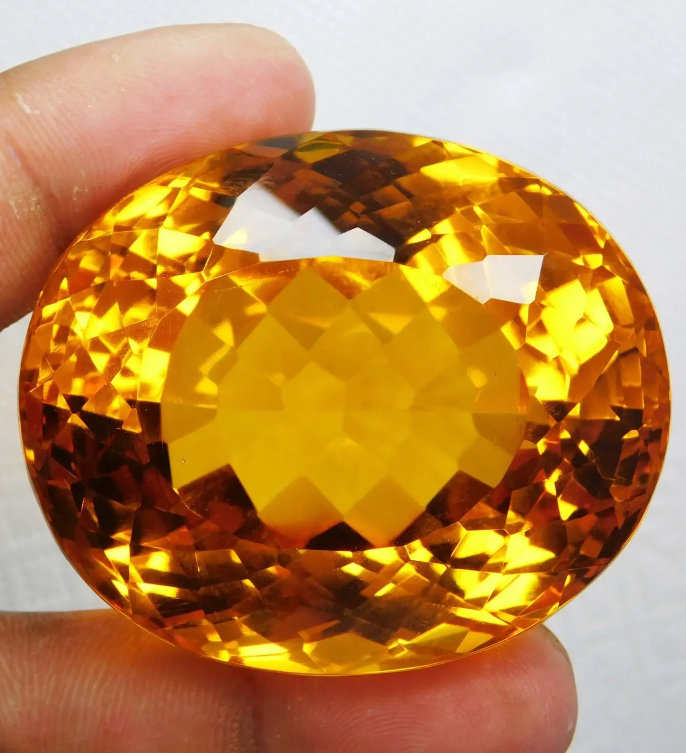 Huge 463.35 Ct Natural Yellow Topaz Oval Cut Certified Loose Gemstone Brazil ABC Jewelery