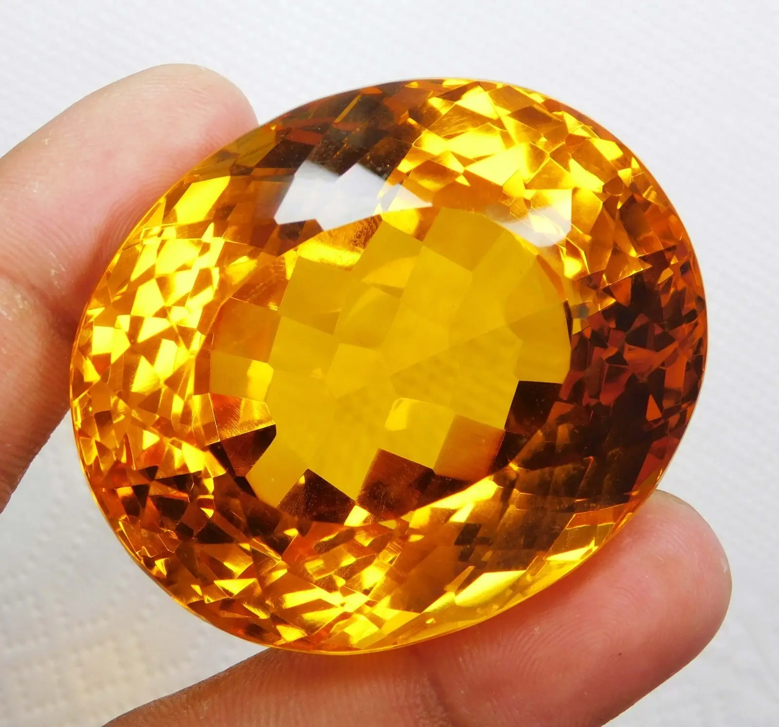 Huge 463.35 Ct Natural Yellow Topaz Oval Cut Certified Loose Gemstone Brazil ABC Jewelery