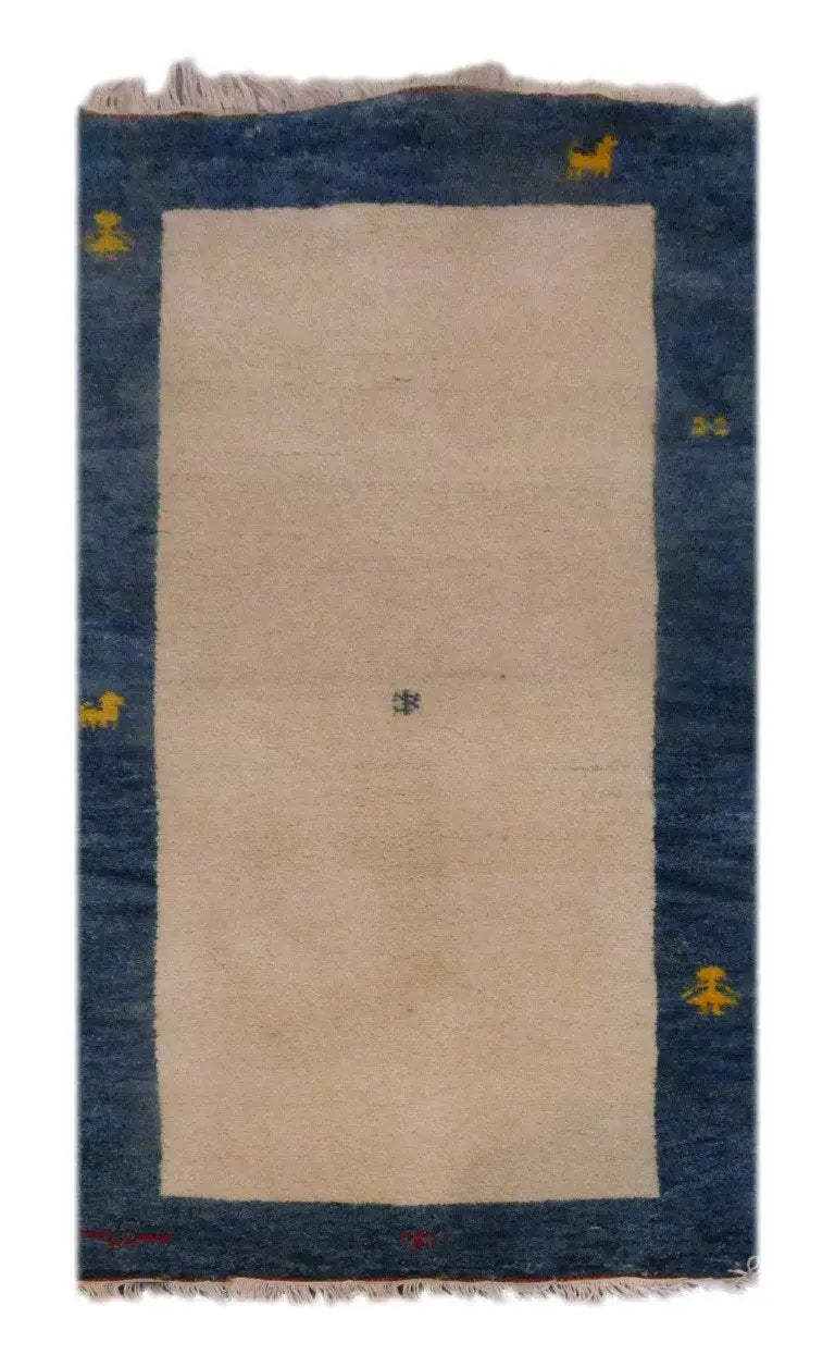One Of The Kind Indian Hand-Knotted Gabbeh Rug 4'5" X 2'5"