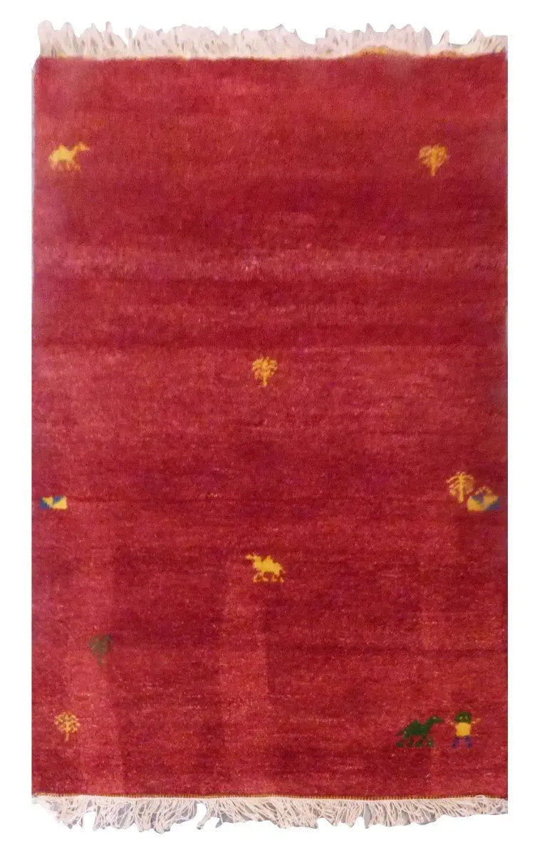 One Of The Kind Indian Hand-Knotted Gabbeh Rug 5' X 3'