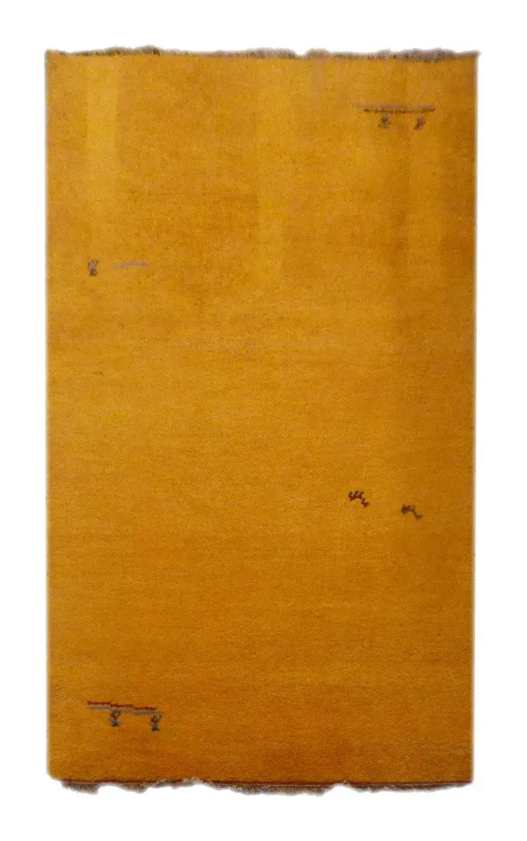 One Of The Kind Indian Hand-Knotted Gabbeh Rug 5'3" X 3'