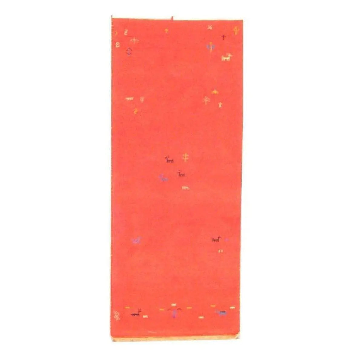 One Of The Kind Indian Hand-Knotted Gabbeh Rug 6'3" X 2'7"