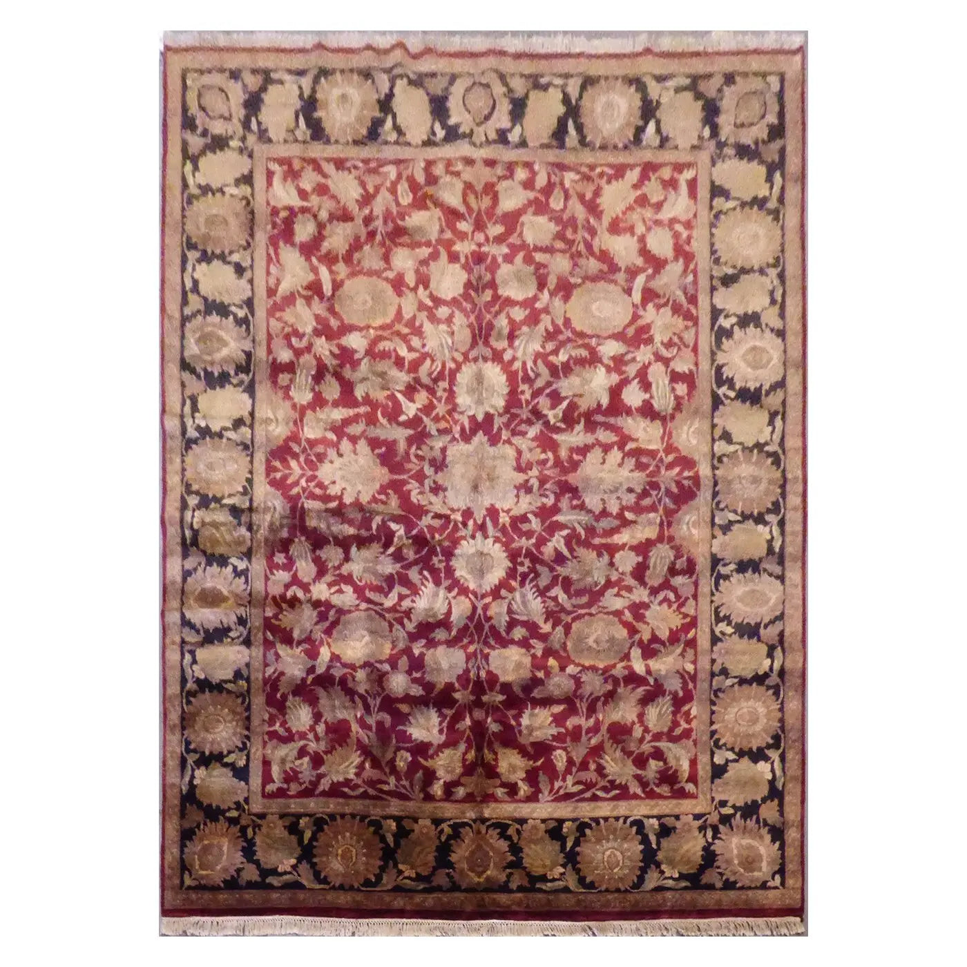 One Of The Kind Indian Hand-Knotted Rug 11'10'' X 8'8"