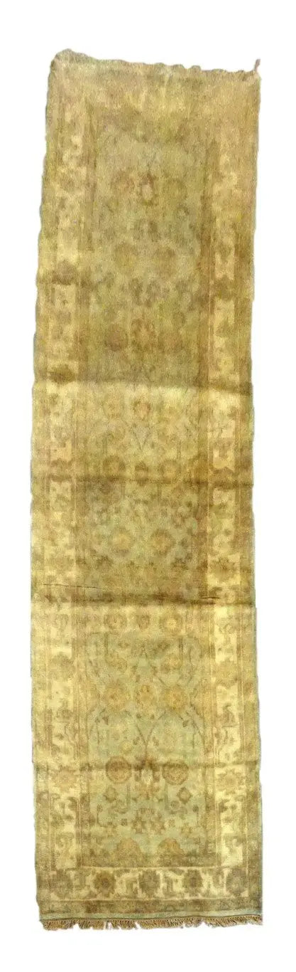 One Of The Kind Indian Hand-Knotted Rug 11'11 X 3'0