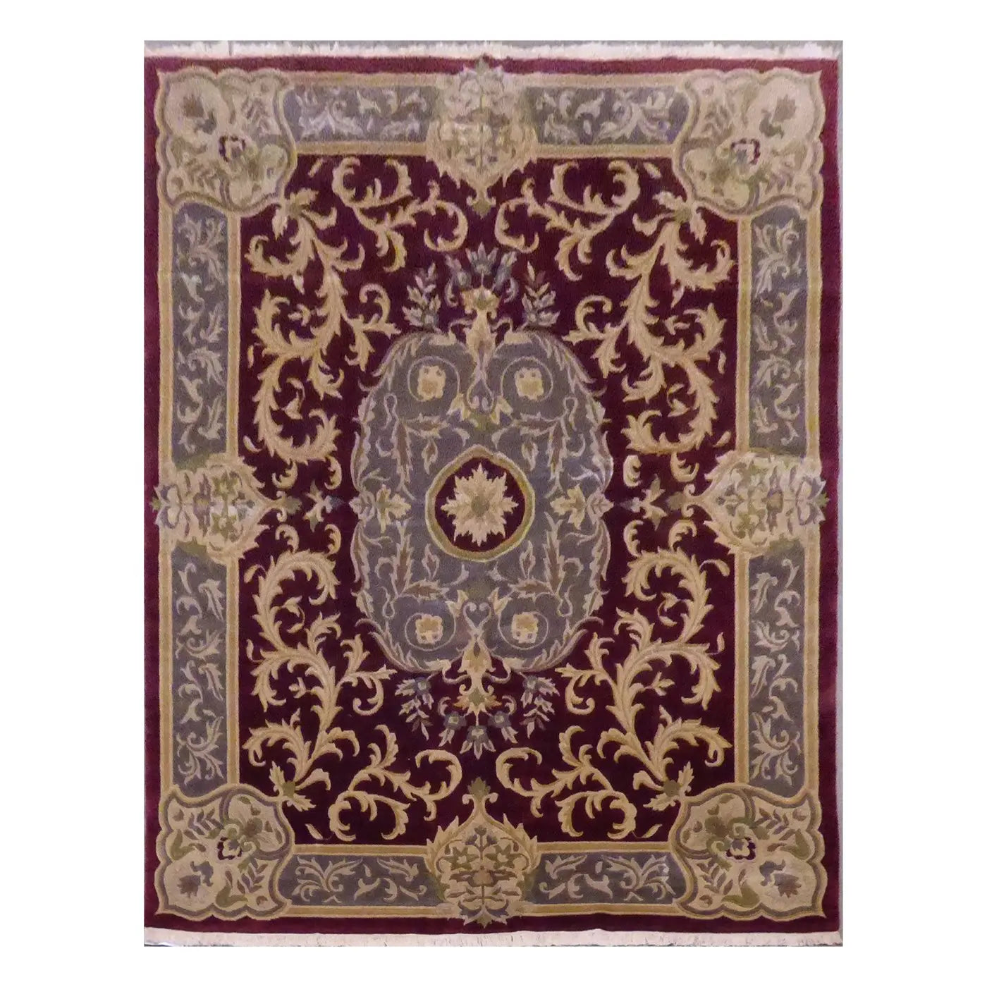One Of The Kind Indian Hand-Knotted Rug 11'1'' X 8'5"