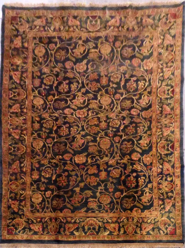 One Of The Kind Indian Hand-Knotted Rug 11'8" X 8'8''