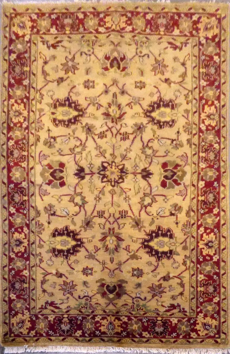 One Of The Kind Indian Hand-Knotted Rug 5'6" X 8'6''
