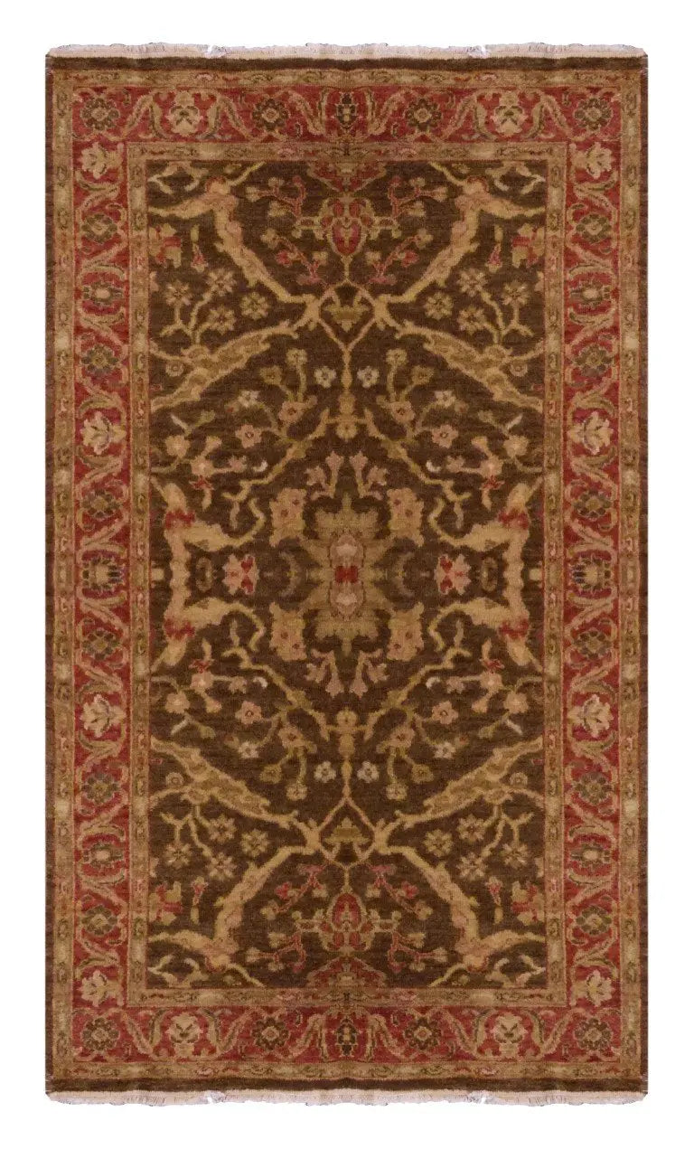 One Of The Kind Indian Hand-Knotted Rug 8' X 4'10"