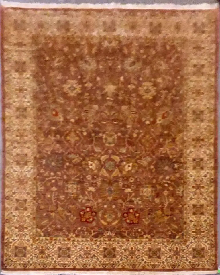 One Of The Kind Indian Hand-Knotted Rug 8'0" X 10'0''