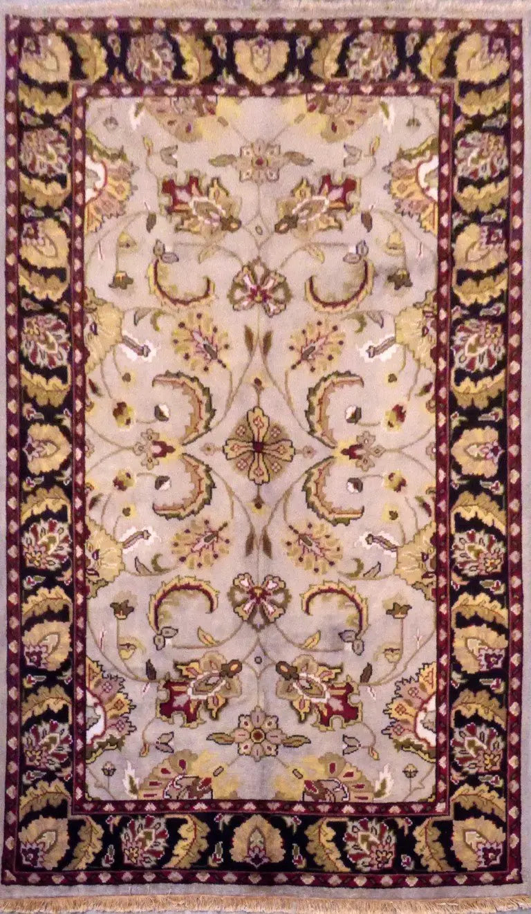 One Of The Kind Indian Hand-Knotted Rug 8'8" X 5'11''