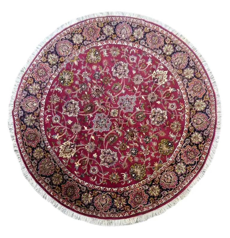 One Of The Kind Indian Hand-Knotted Rug 9' X 9'