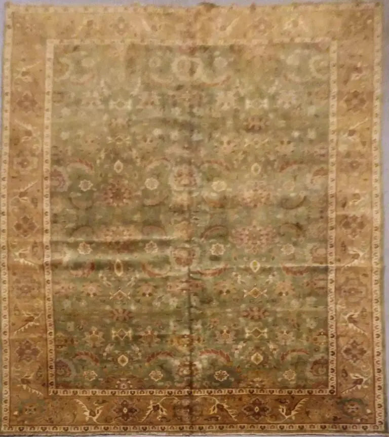 One Of The Kind Indian Hand-Knotted Rug 9'10'' X 14'09"