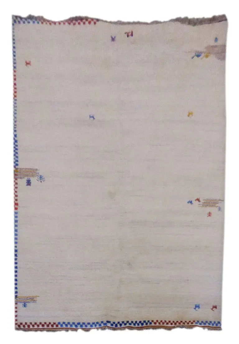 One Of The Kind Indian Hand-Knotted Rug 9'1" X 6'7"