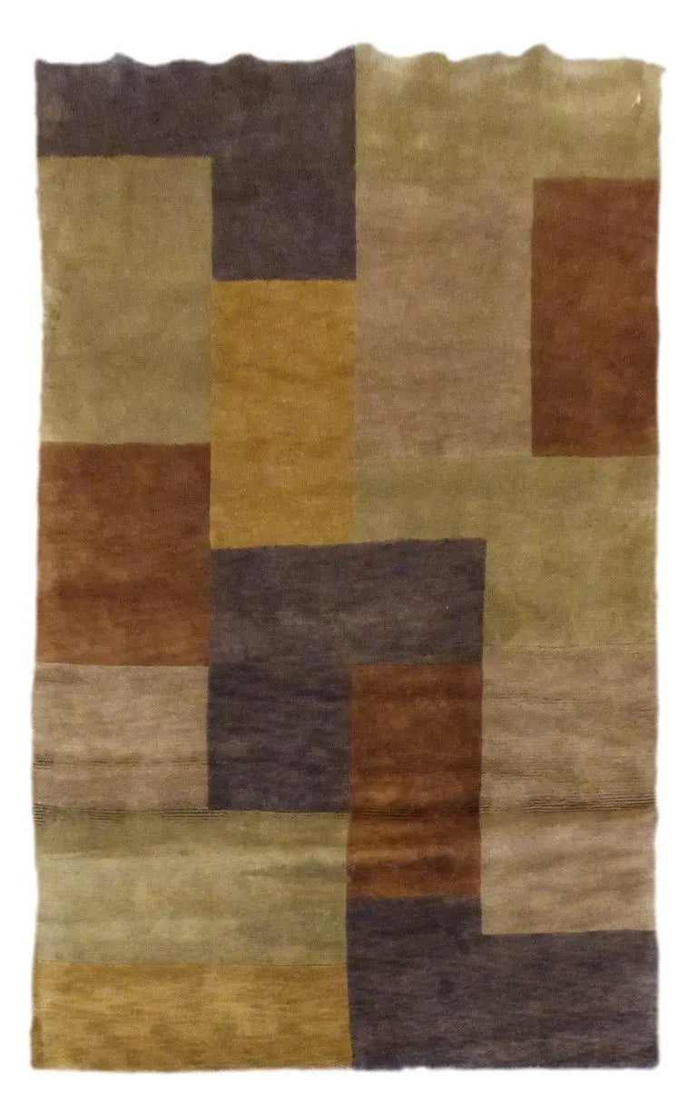One Of The Kind Indian Modern Design Rug 8'0" X 5'0"
