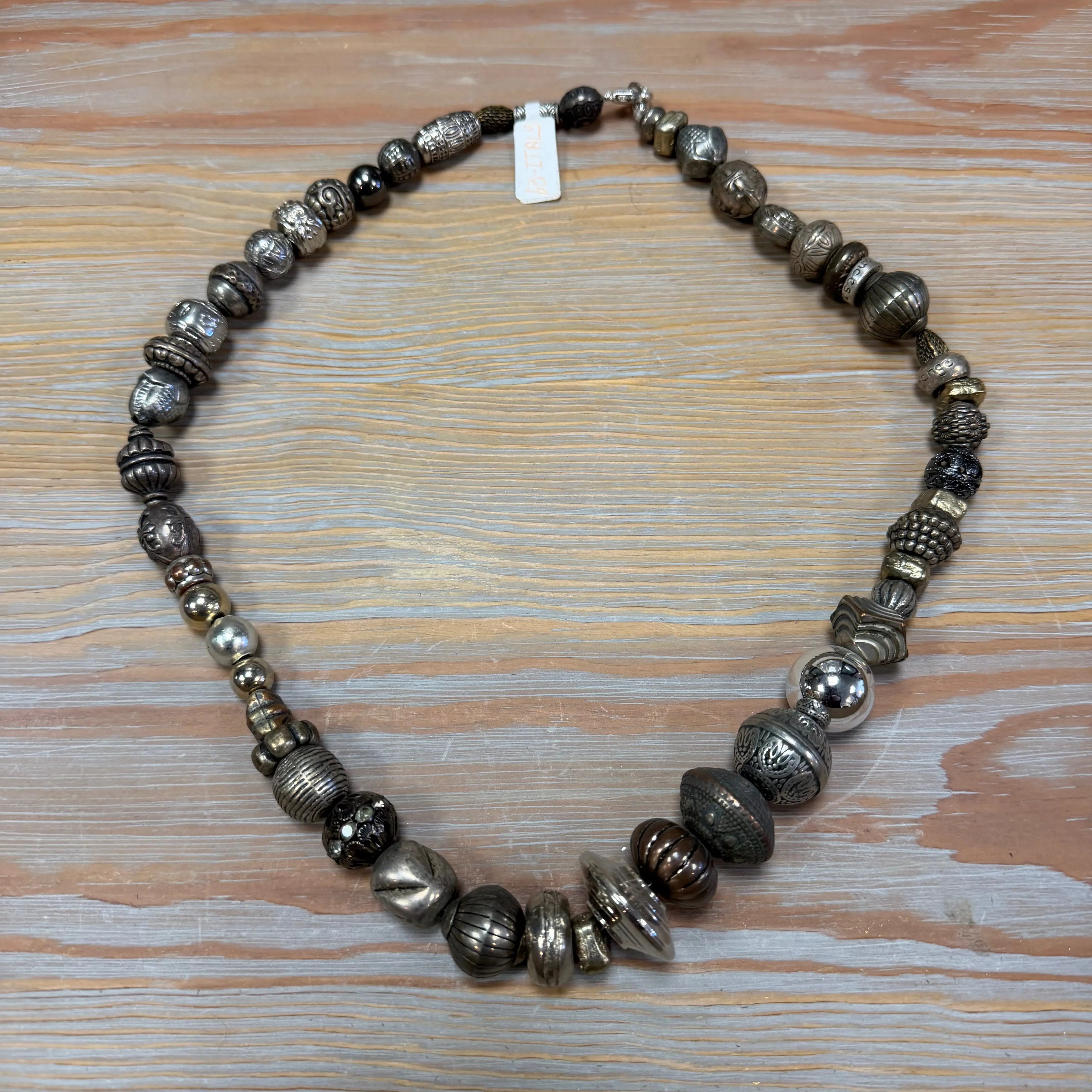 Industrial Gunmetal Necklace 22" Length ABC Rugs Kilims