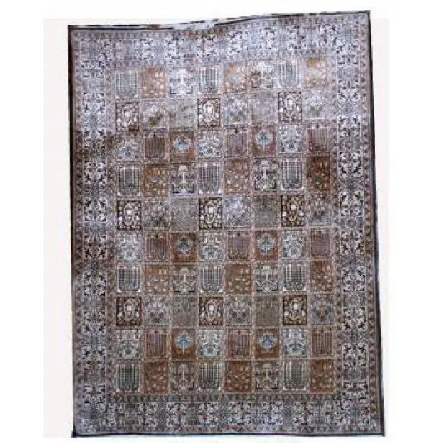 One Of The Kind Kashmiri Hand-Knotted Silk Rug 6'11" x 5'0"